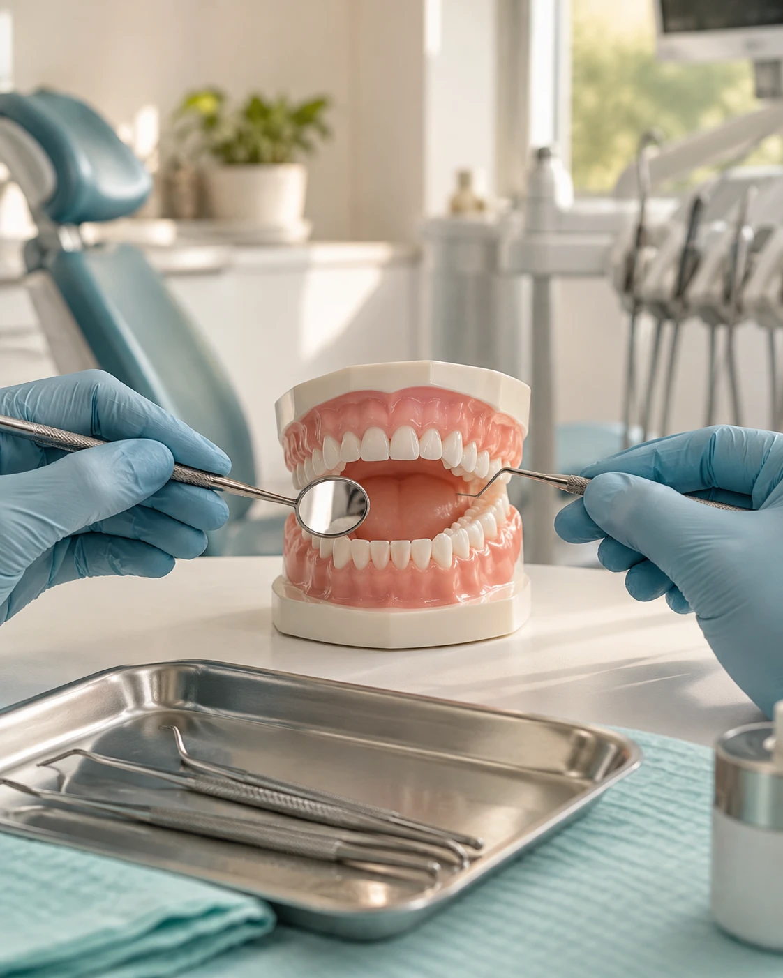 Strumenti e modello dentale per la valutazione della salute orale